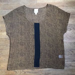 YAYA Nom de Plume Animal Print Blouse Size Medium